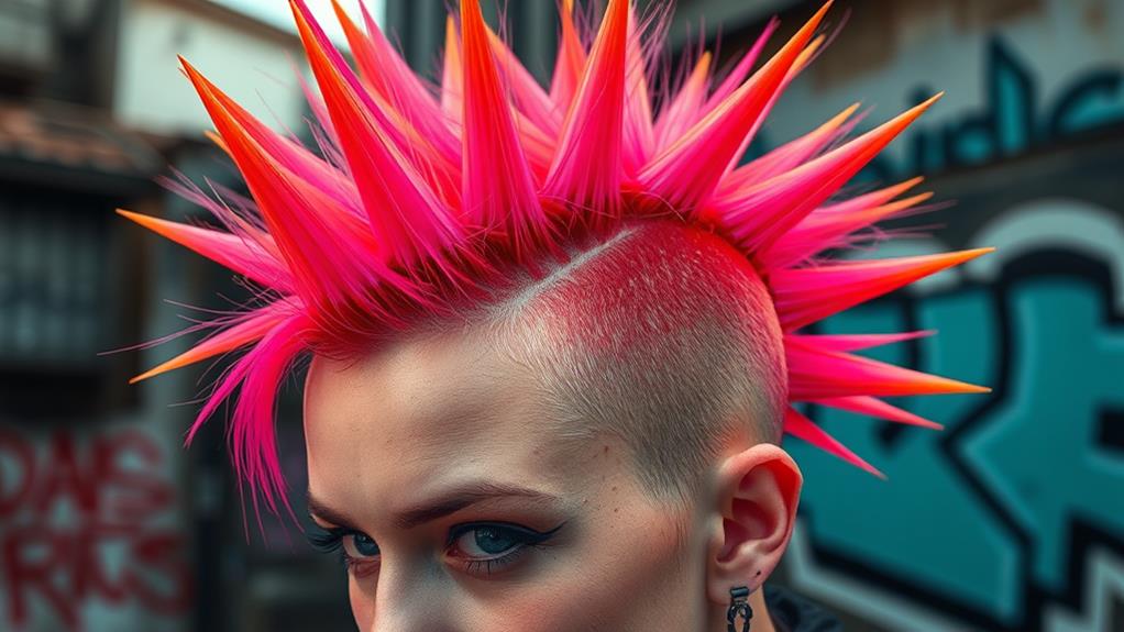 punk hairstyle with spikes